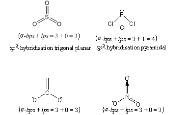 The molecule, ion which is pyramidal in shape is a) b) c) d)