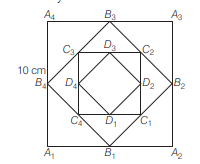 A student of class XI draw a square of side $10 \mathrm{~cm}$. Another ...