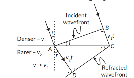 (a) Define a wavefront. (b) Draw the diagram to show the shape of plane ...